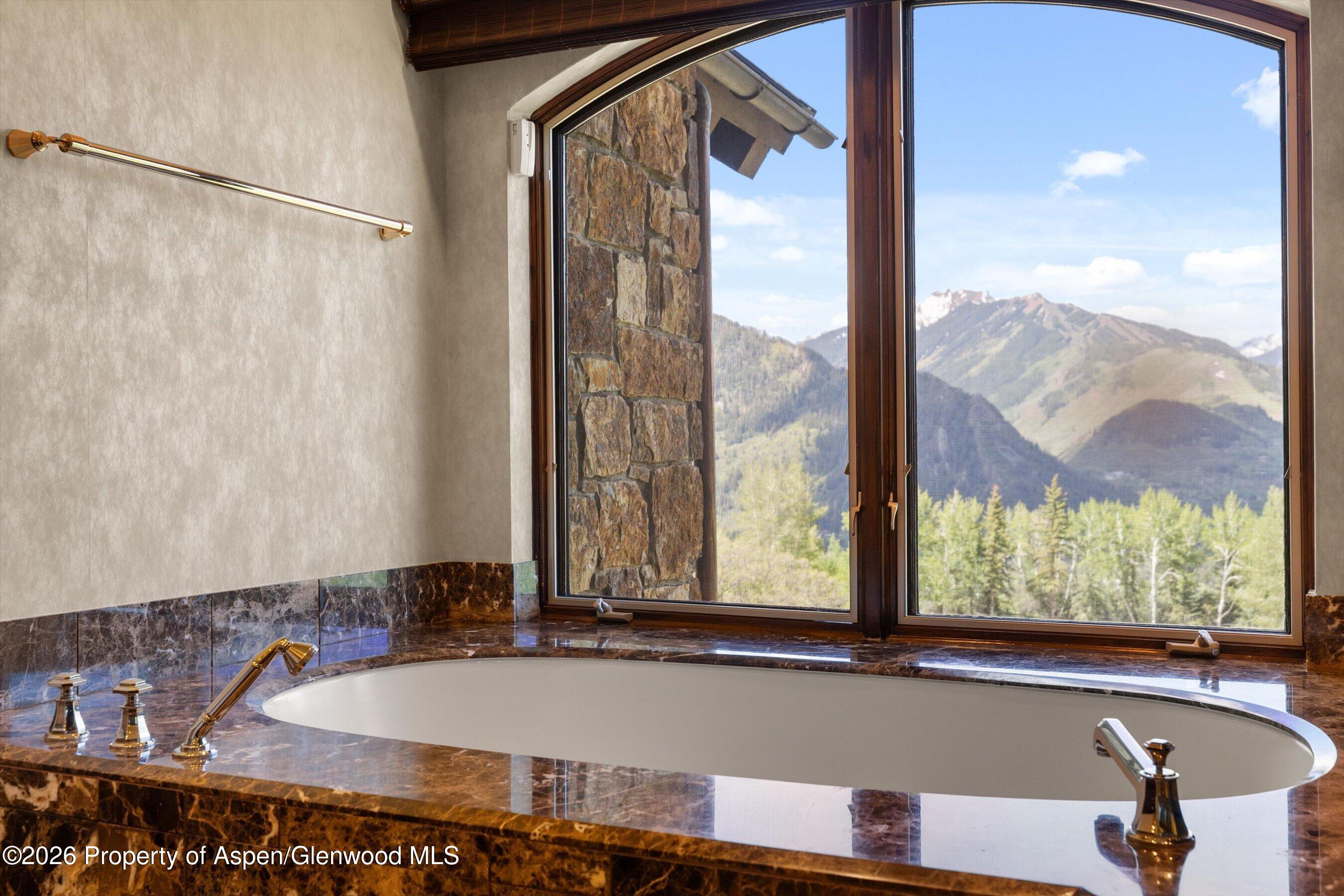 1682 Red Mountain Road Aspen, CO 81612 - Photo 18 of 42 Soaking Tub with View