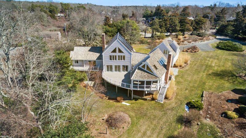 73 Barley Neck Road Orleans, MA 02653 - Photo 33 of 35 an aerial view of a house with a big yard