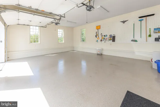 a view of a swimming pool and an outdoor space