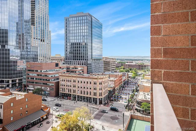 a view of balcony with city view