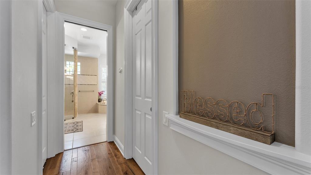 6538 Eagle View Loop Lakeland, FL 33813 - Photo 24 of 89 a bathroom with a wooden floor and a shower