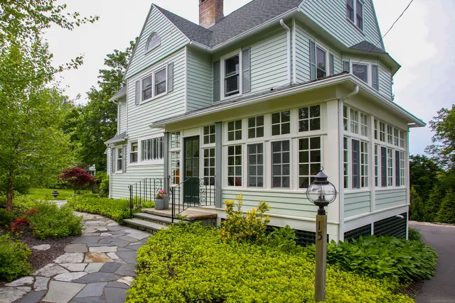 a house view with a garden space