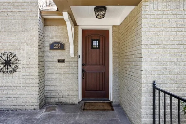 a view of front door of house