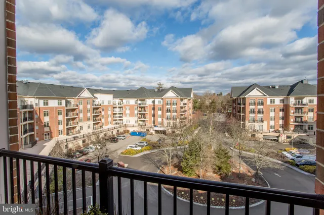 a view of city from a balcony