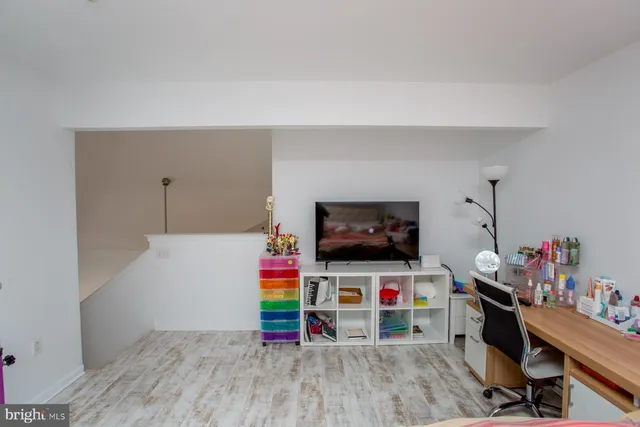 a room with gym equipment