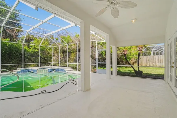 a view of a house with a swimming pool