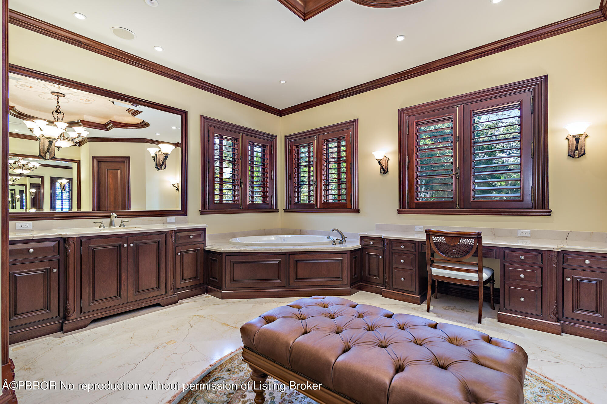 12358 Ridge Road North Palm Beach, FL 33408 - Photo 29 of 36 a spacious bathroom with a tub a double vanity sink and a mirror