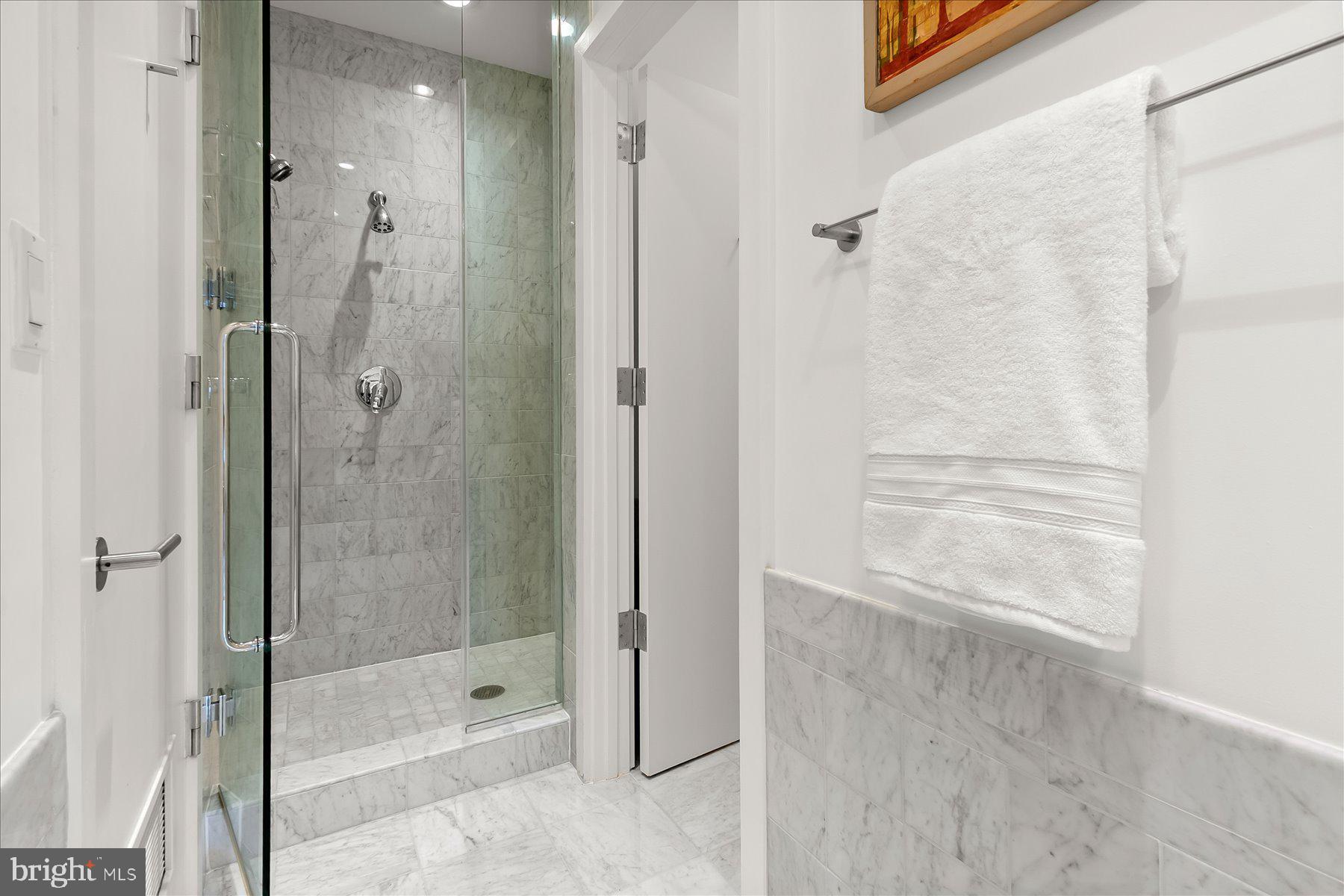 1413 P Street Northwest, Unit 301 Washington, DC 20005 - Photo 21 of 25 Large Walk-In Shower for Everyday Luxury