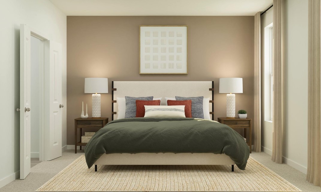 213 Orchard Cove Snook, TX 77879 - Photo 16 of 16 a bedroom with a bed and a night stand