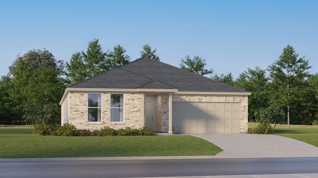 213 Orchard Cove Snook, TX 77879 - Photo 10 of 16 a front view of a house with a garden