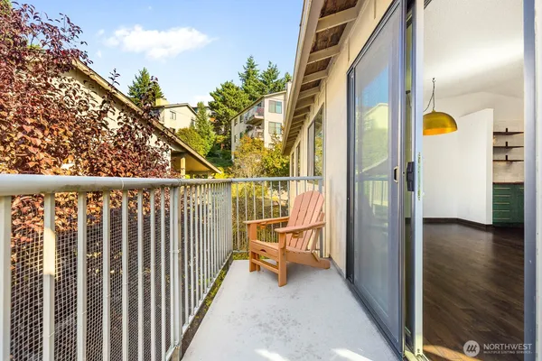a view of a balcony