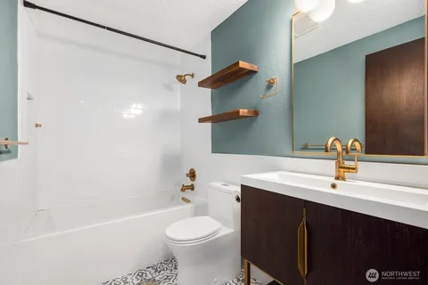 a view of a street with buildings