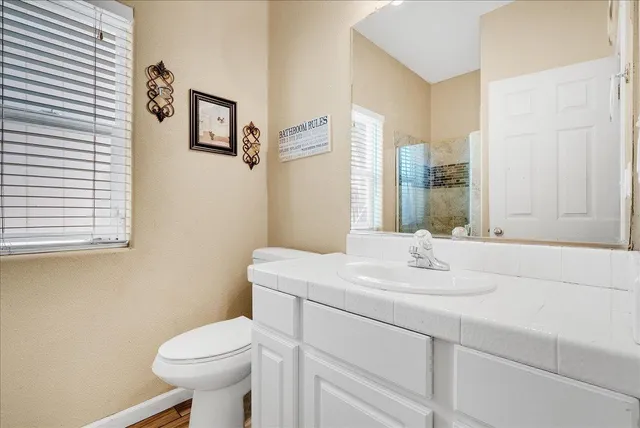 a bathroom with a sink and a toilet