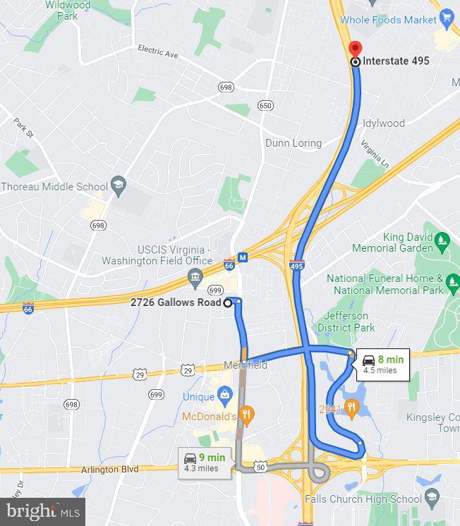2726 Gallows Road, Unit 1502 Vienna, VA 22180 - Photo 31 of 46 A short 8 minute drive to I-495 at route 50!