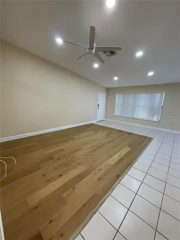 an empty room with an entryway