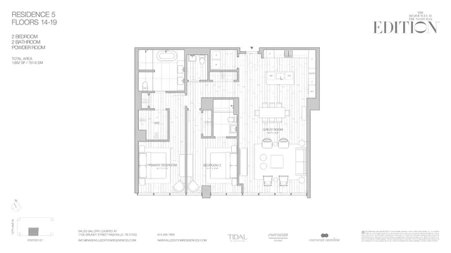 $2,500,000 | 1110 Porter Street, Unit 1605, Nashville, TN 37203