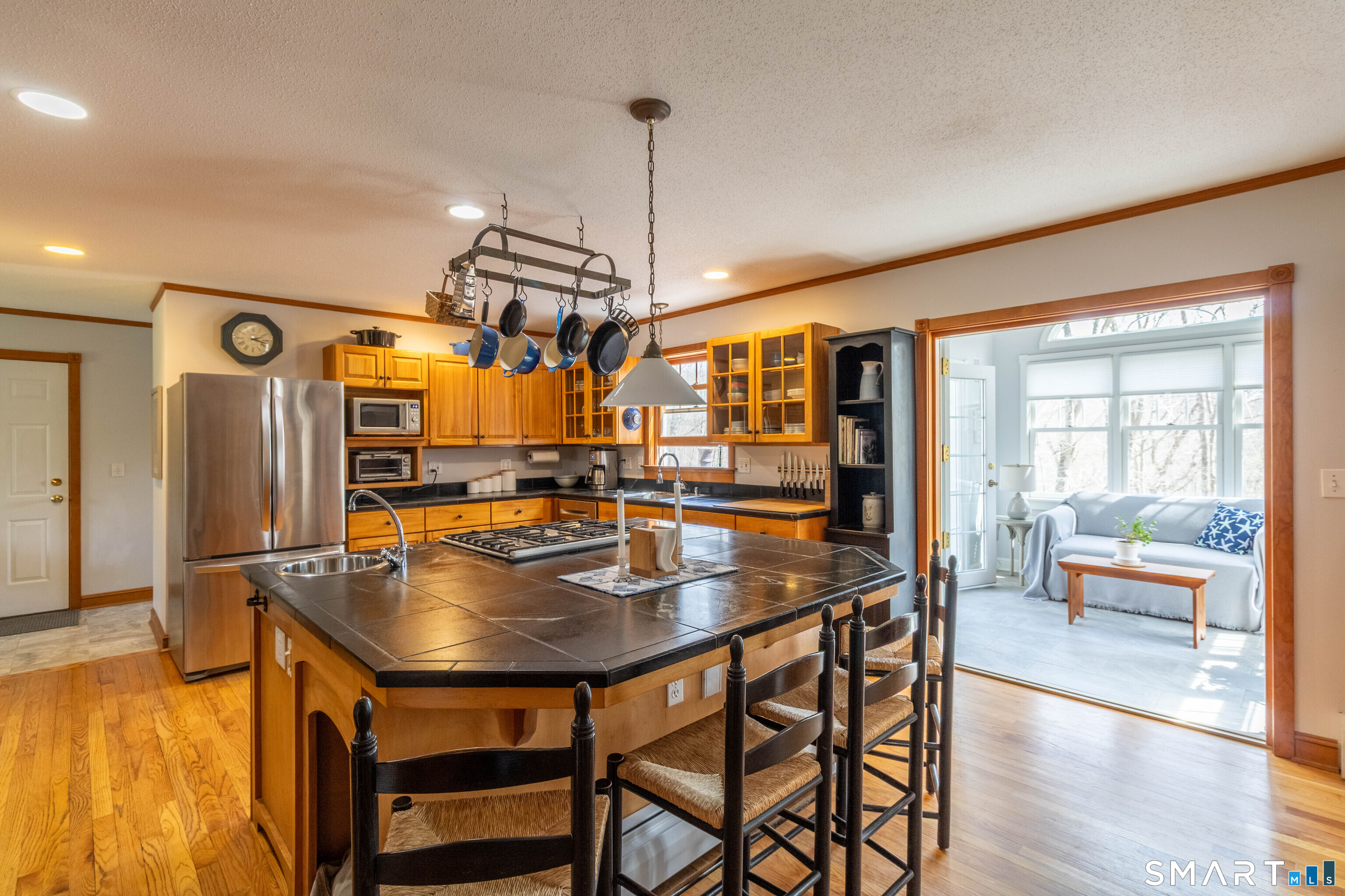 9 Rivendell Road Marlborough, CT 06447 - Photo 2 of 40 Custom-built island with views of the sunroom.