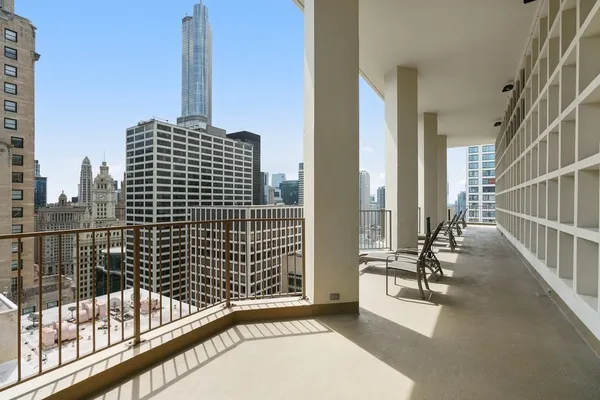 a view of balcony with couch
