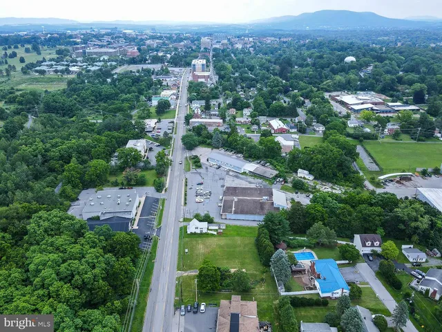 an aerial view of a city
