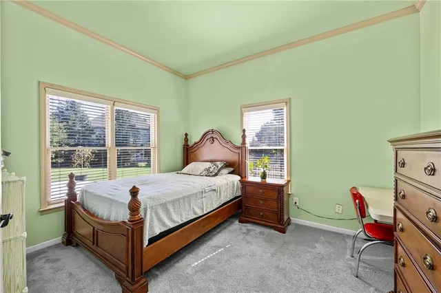 a bedroom with a bed and a tv