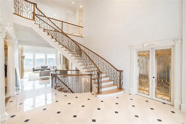 a stove top oven sitting inside of a kitchen