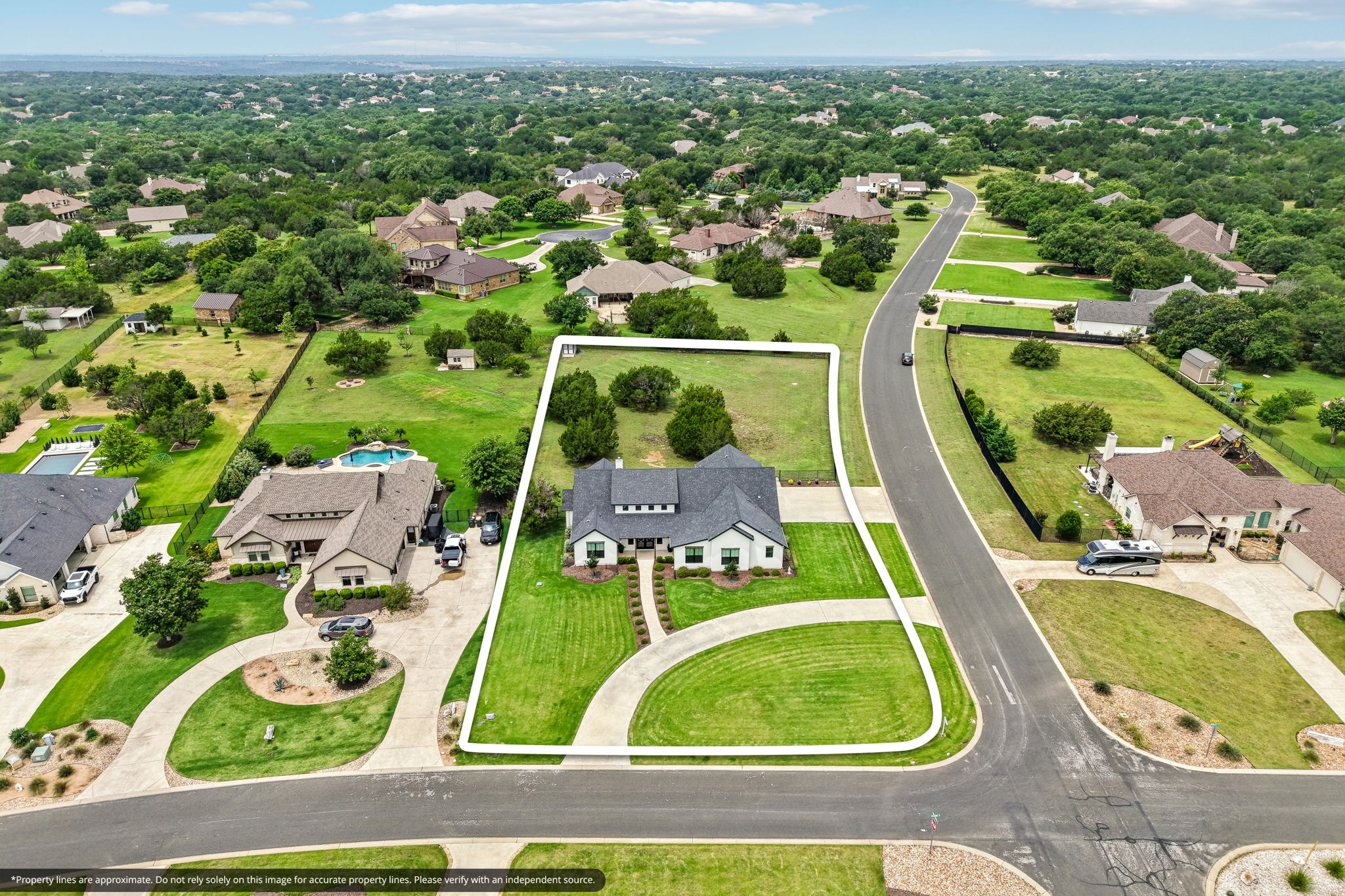 113 Crystal Lane Georgetown, TX 78633 - Photo 34 of 36 an aerial view of a swimming pool