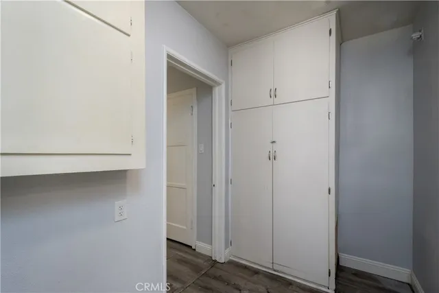 a view of a closet area