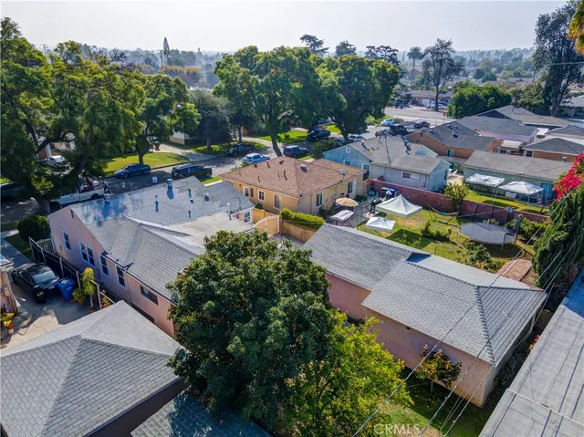 an aerial view of multiple house