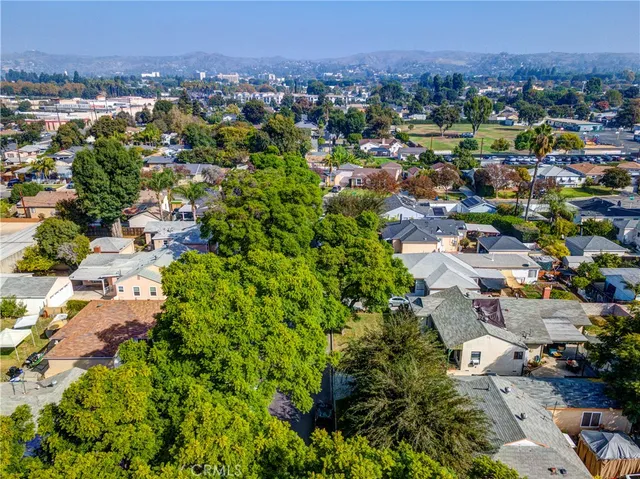 an aerial view of multiple house