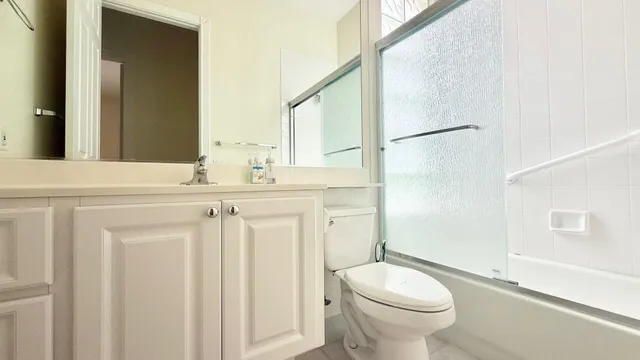 a view of a lake with houses