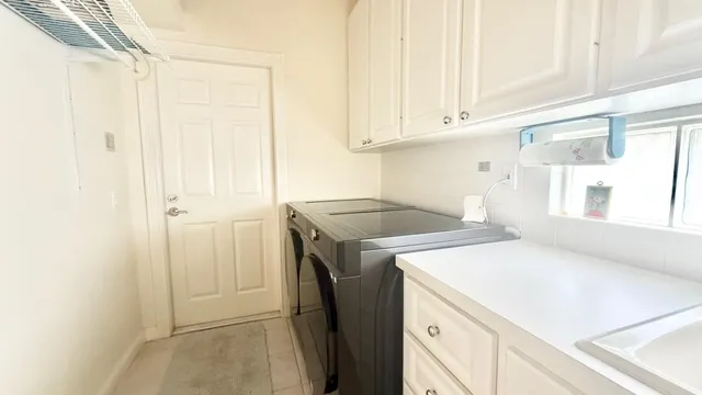 a view of a garden with a bench