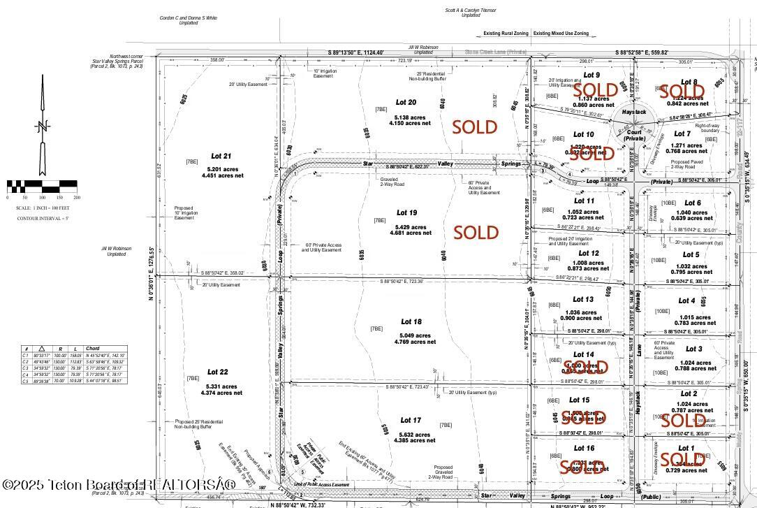 Lot 3 Haystack Lane Thayne, WY 83127 - Photo 3 of 12 SOLD prelim map