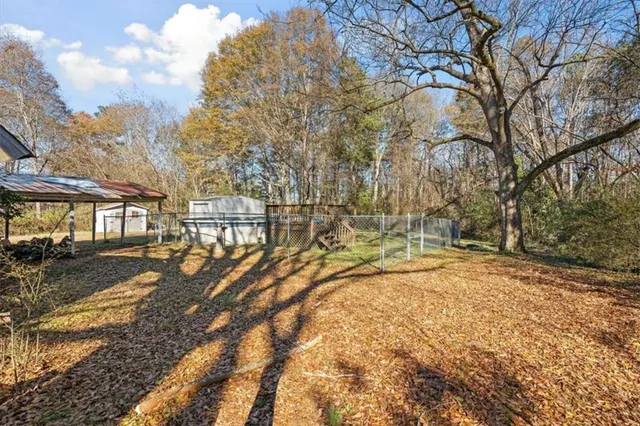 a view of road and yard