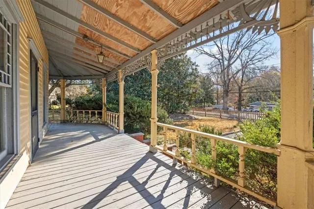 a view of a door and an outdoor space