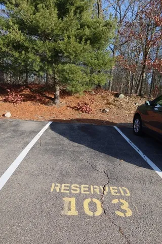 a view of a backyard of the house