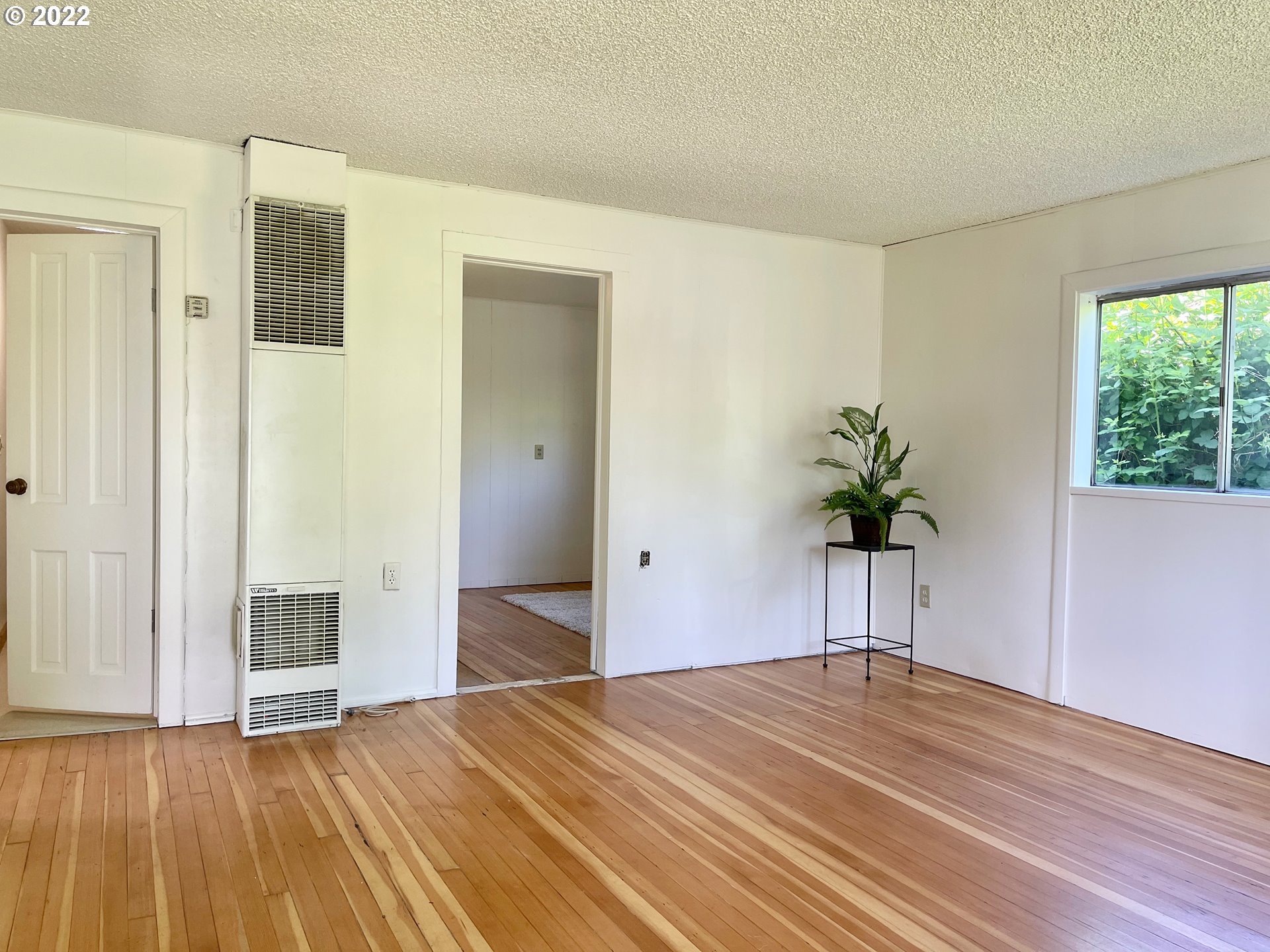 1147 F Street Springfield, OR 97477 - Photo 14 of 32 a bedroom with a bed and a potted plant