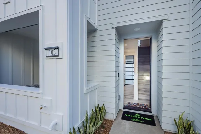 a view of a door and a chair