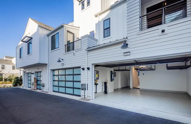 a view of a house with a garage