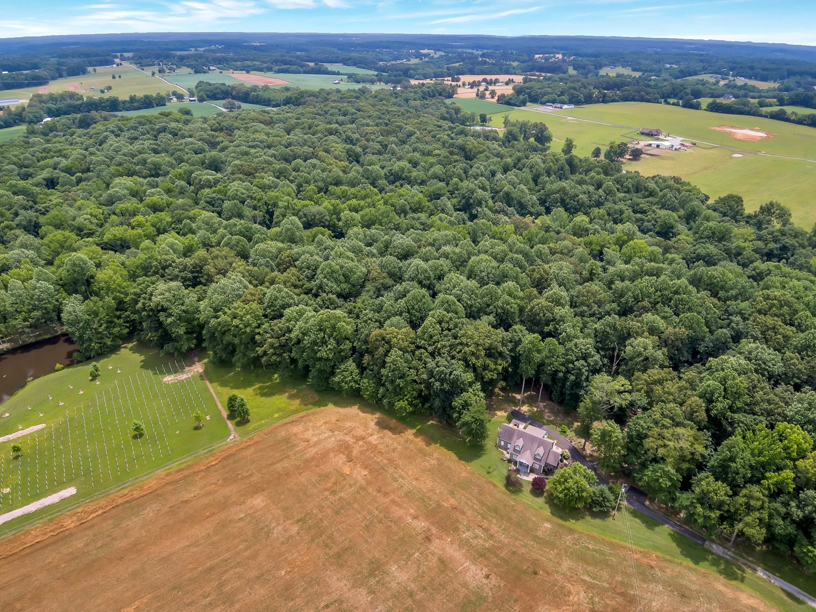 4949 Homer Worsham Road Springfield, TN 37172 - Photo 8 of 33 an aerial view of a houses with a lake view