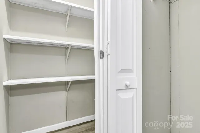 a close view of closet