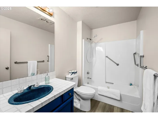 a view of a porch with a fountain