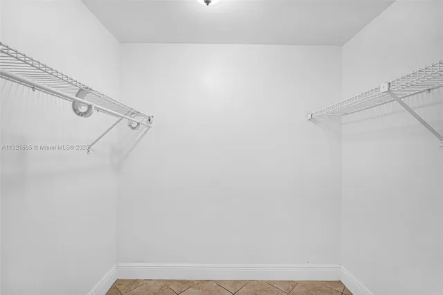 a view of small space with racks on the wall