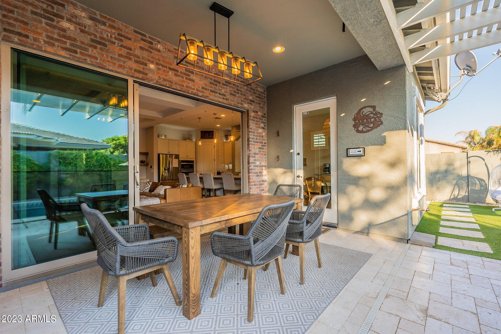 2833 East Appaloosa Road Gilbert, AZ 85296 - Photo 30 of 44 patio with sliding Panoramic Doors