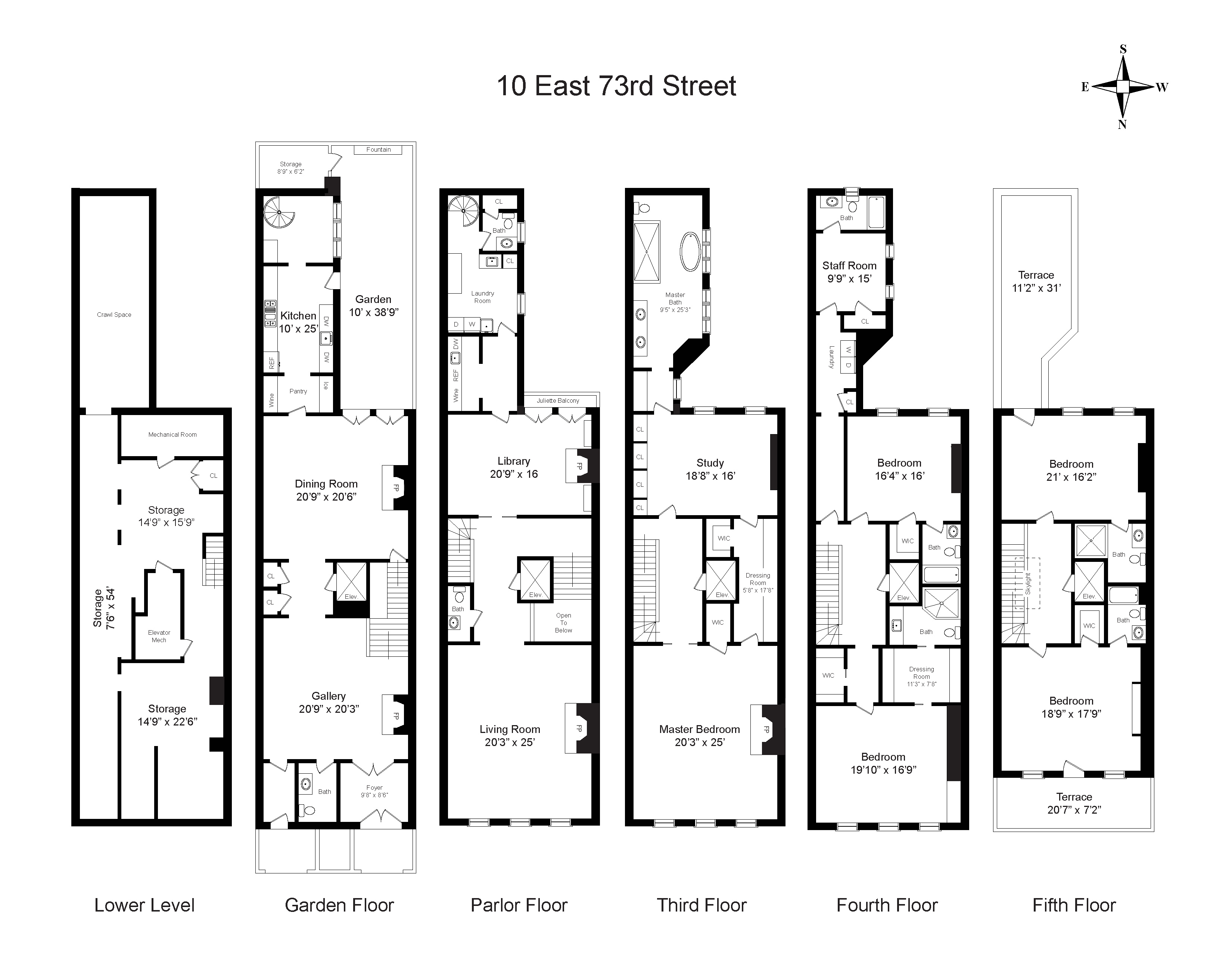 10 East 73rd Street Manhattan, NY 10021 - Photo 16 of 16 a black and white photo of a bedroom