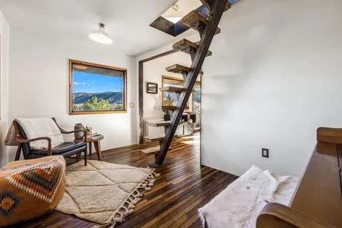 a view of a yard with an outdoor space