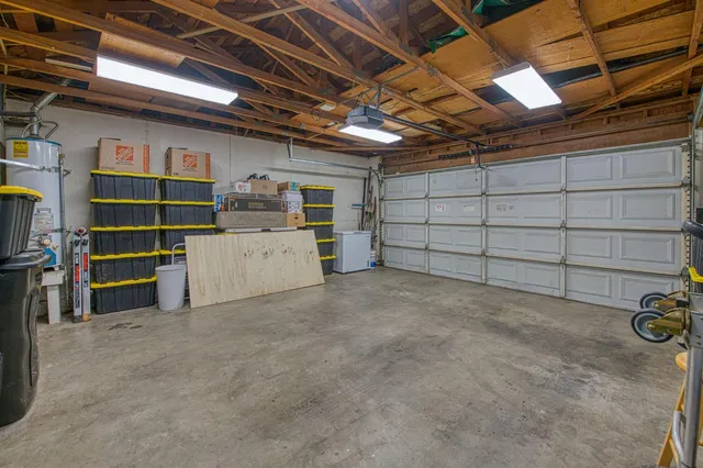 a workspace with furniture and window