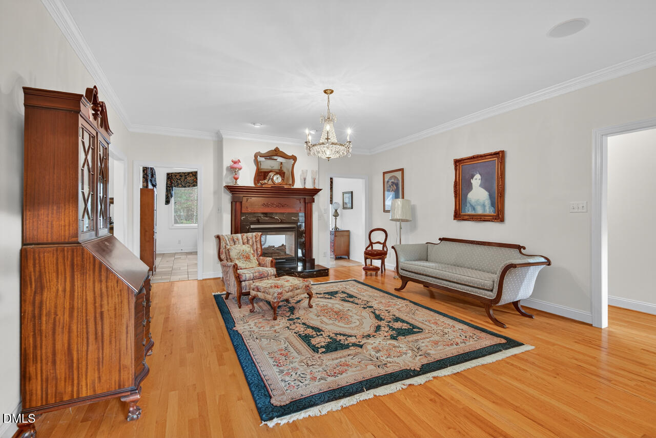 2204 Hayfield Drive Durham, NC 27705 - Photo 11 of 56 a living room with furniture and a fireplace