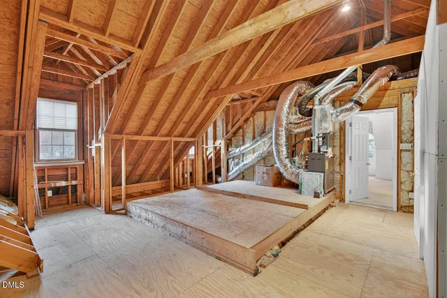 a view of a bench with sitting area