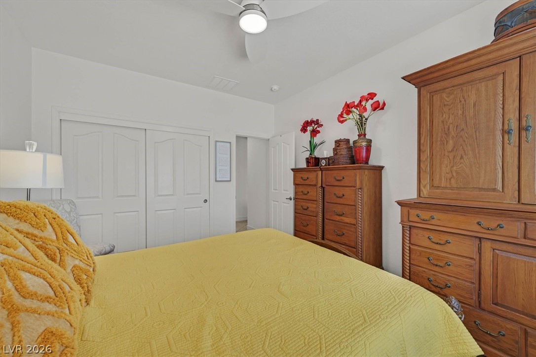 2228 Waterton Rivers Drive Henderson, NV 89044 - Photo 40 of 57 2nd Bedroom with Double Closet and New Ceiling Fan.