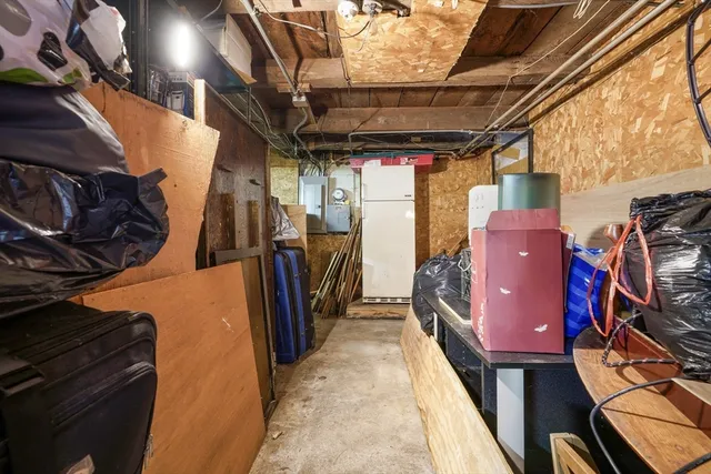 a view of storage and utility room